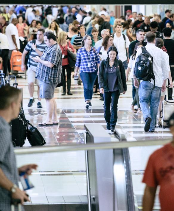 queue management, airport services